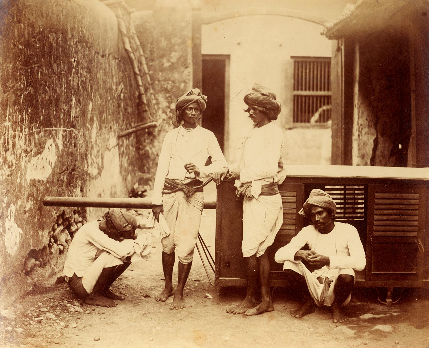 Palanquin bearers, 1858