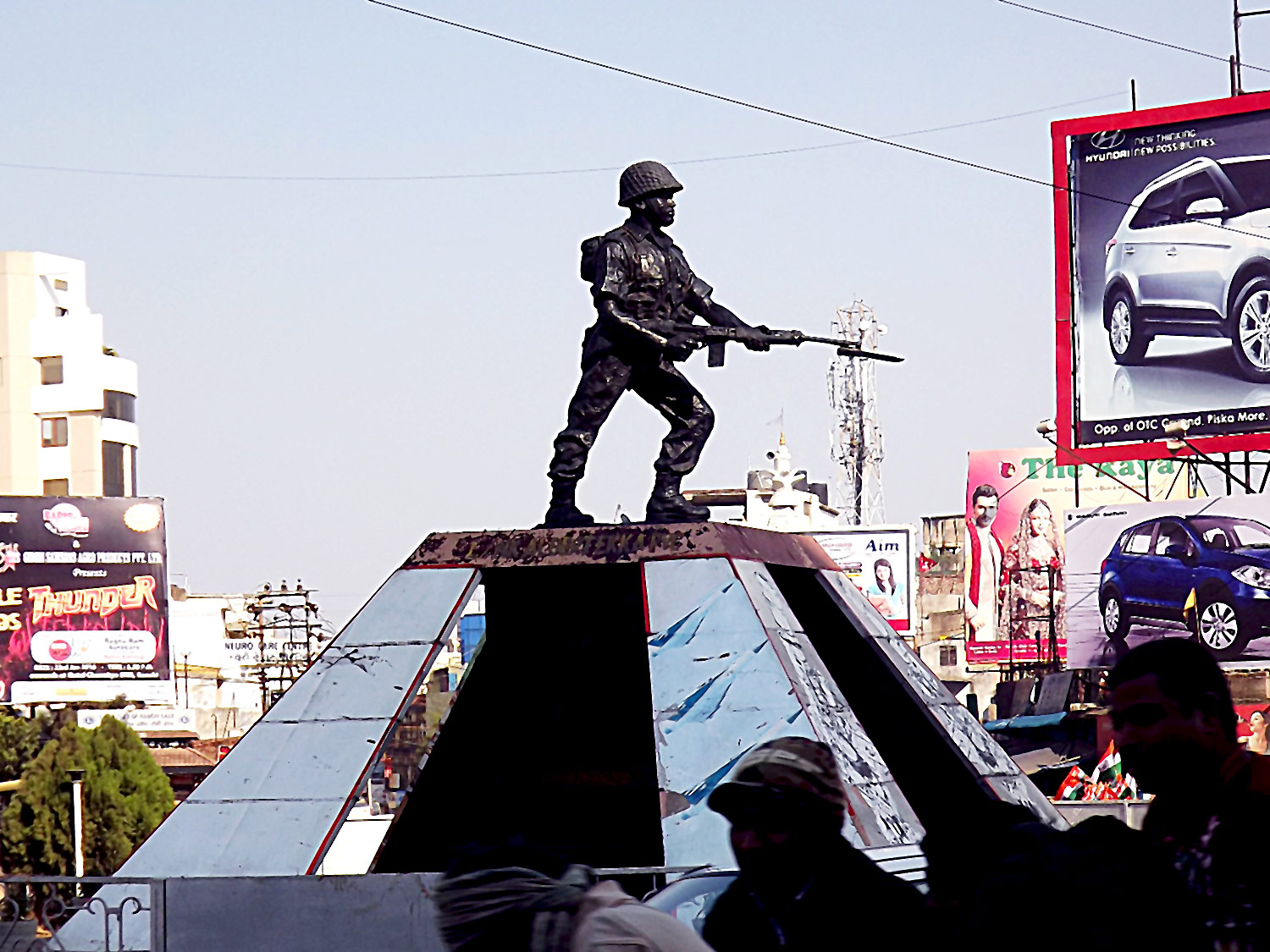 Image is a Farbound.Net Photo showing the statue of Albert Ekka at the Albert Ekka chowk in Ranchi, Jharkhand Albert Ekka was a Lance Naik with the Brigade of the Guards and posthumously awarded the Param Veer Chakra for uncommon valour in battle.