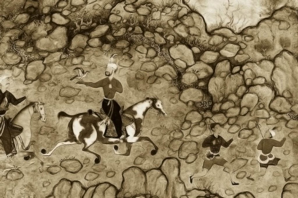 Painting and portrait of Baihram Beg Barulu, Mughal general and guardian of Akbar