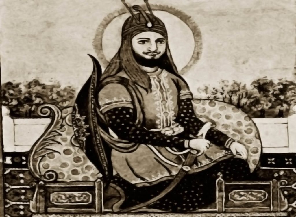 Painting and portrait of Sher Shah Sur, the last great Afghan warlord of India