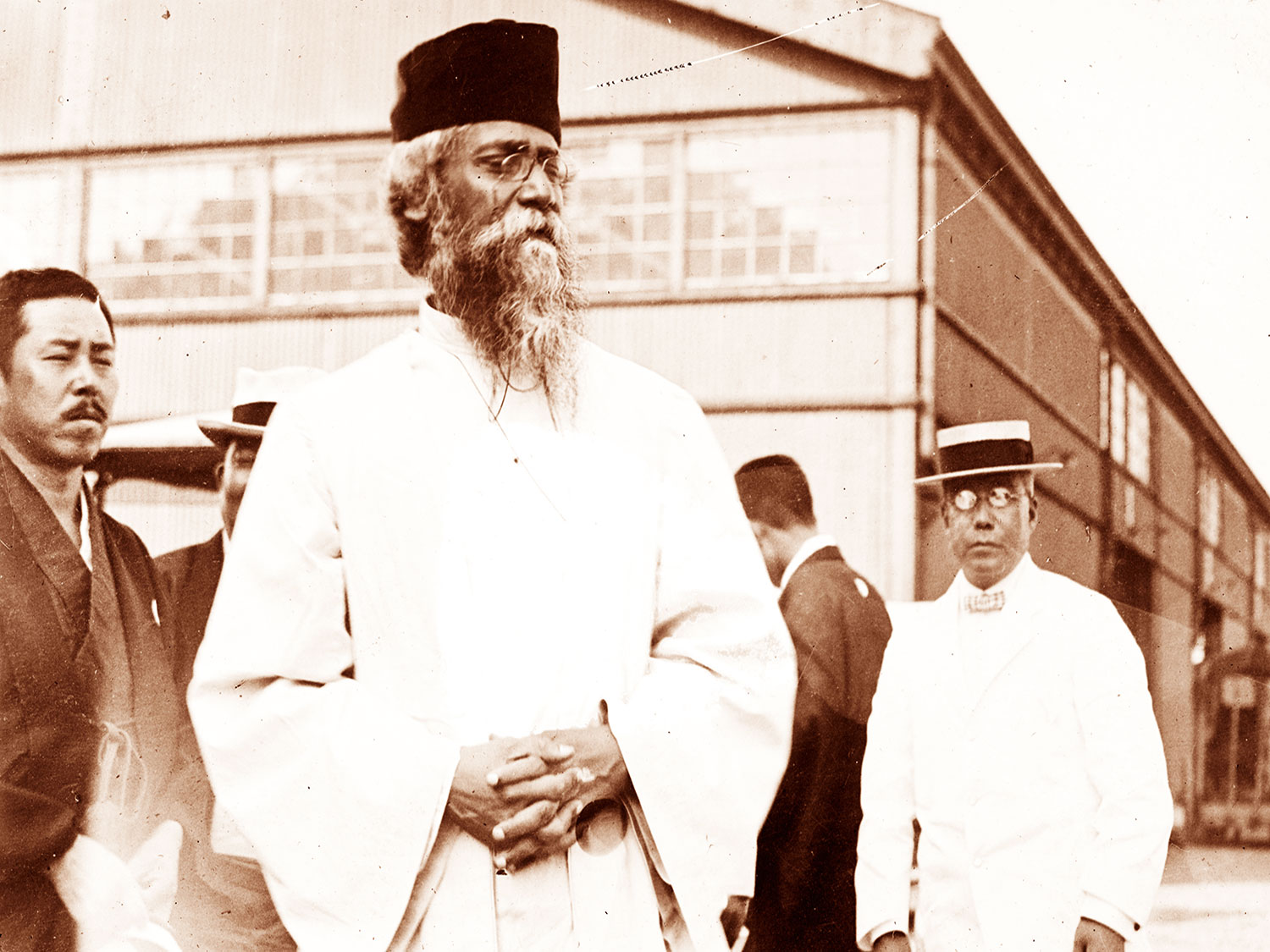 View of Rabindranath Tagore in Tokyo, Japan 1916