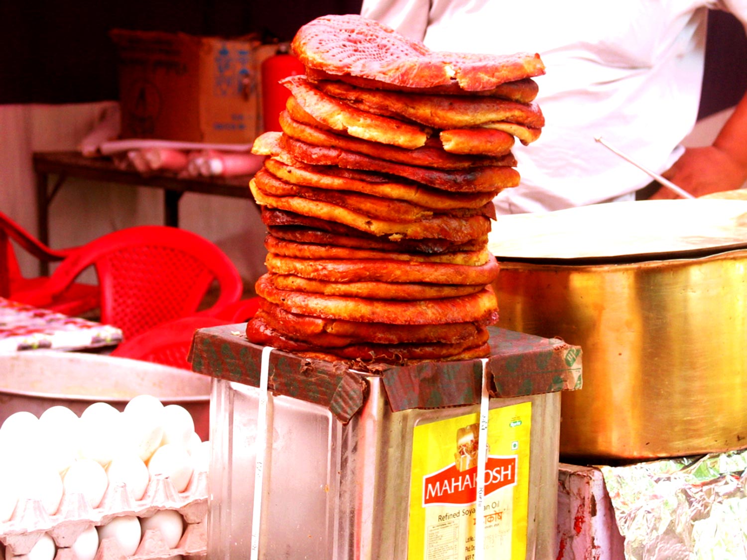 Photo shows a stack of Sheermal on a tin container