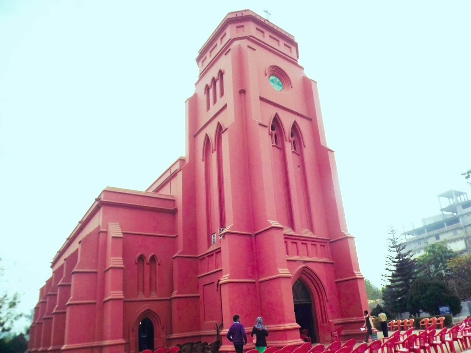 Image is a Farbound.Net photo showing the building of the Gossner Evalgelical Lutheran Mission Church in Ranchi, Jharkhand. The church was built in 1855 AD.