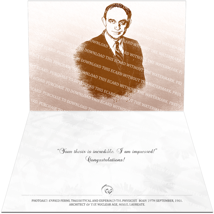 Farbound.Net | Greetings Cards on Enrico Fermi: Congratulatory.