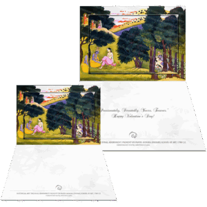 Farbound.Net Greetings Card: Showing a pigment on paper painting titled, 'The Final Adornment' from 1780 C.E.