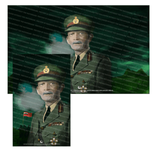 Farbound.Net Digital Wallpapers: Showing a photoart presentation of Field Marshal K.M Cariappa.